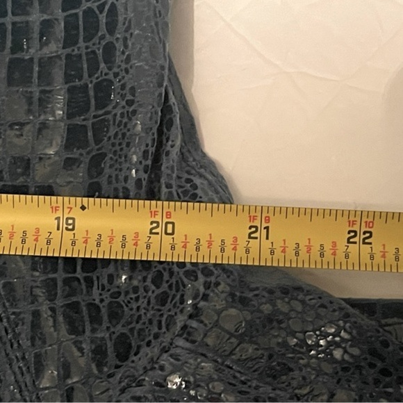 Pamela McCoy Turquoise Snakeskin Embossed Pure Leather Jacket NWOT - Picture 11 of 12